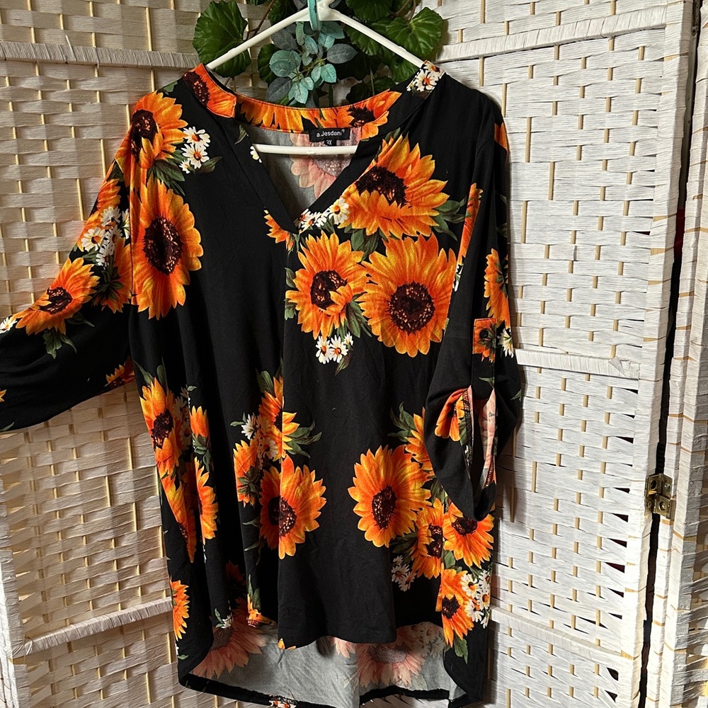 Sunflower Black and Orange Tunic.